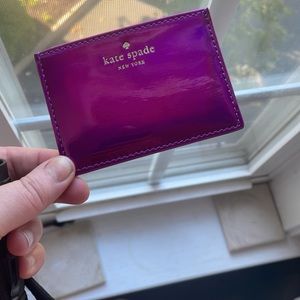Kate Spade pink holographic wallet